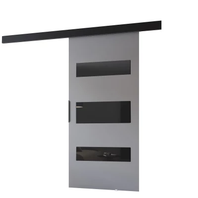 BARRET tolóajtó 14 - 86 cm, szürke / fekete
