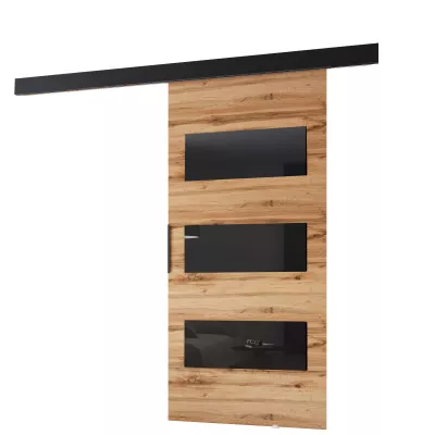 Beltéri faliajtó BARRET 15 - 76 cm, wotan tölgy / fekete