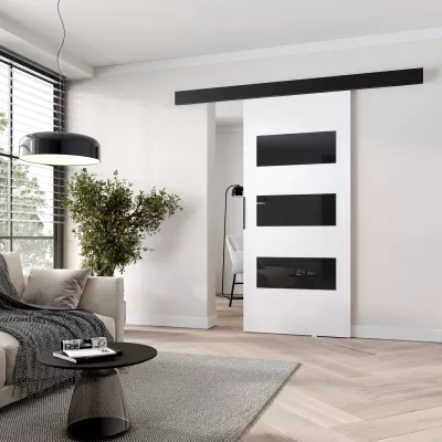 Beltéri faliajtó BARRET 15 - 86 cm, fehér / fekete