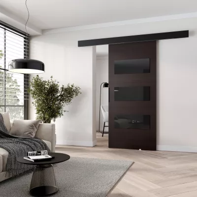 Beltéri faliajtó BARRET 15 - 86 cm, wenge / fekete