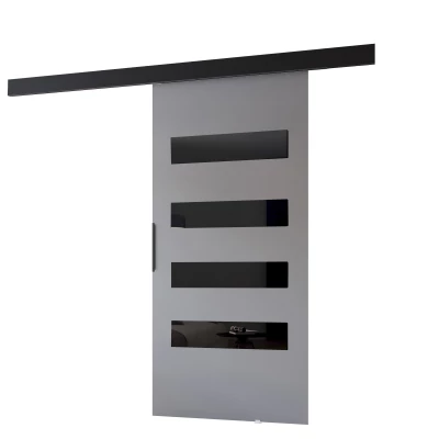 BARRET belső tolóajtó 16 - 76 cm, szürke / fekete