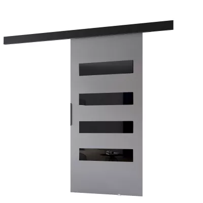 BARRET belső tolóajtó 16 - 86 cm, szürke / fekete