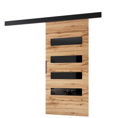 BARRET beltéri tolóajtó 16 - 86 cm, wotan tölgy / fekete