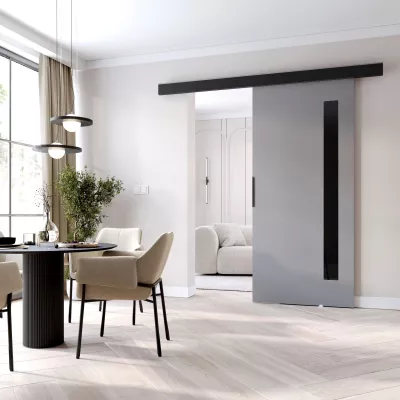 Beltéri faliajtó BARRET 17 - 86 cm, szürke / fekete