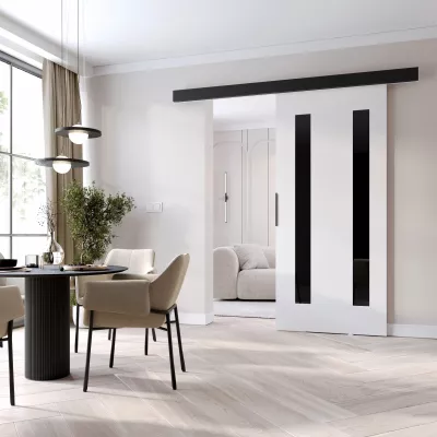 Tolóajtó BARRET 18 - 86 cm, fehér / fekete