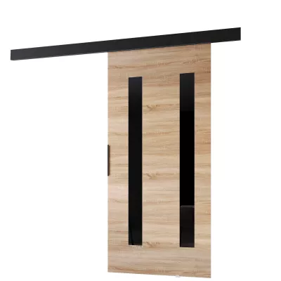 BARRET tolóajtó 18 - 86 cm, sonoma tölgy / fekete
