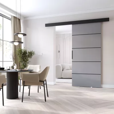 Beltéri faliajtó BARRET 20 - 76 cm, szürke / fekete