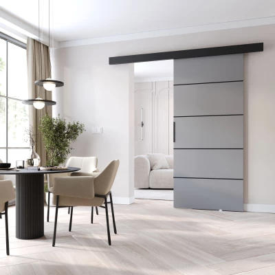 Beltéri faliajtó BARRET 20 - 86 cm, szürke / fekete