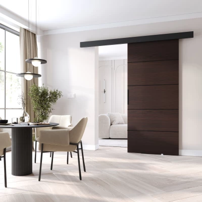 Beltéri faliajtó BARRET 20 - 86 cm, wenge / fekete