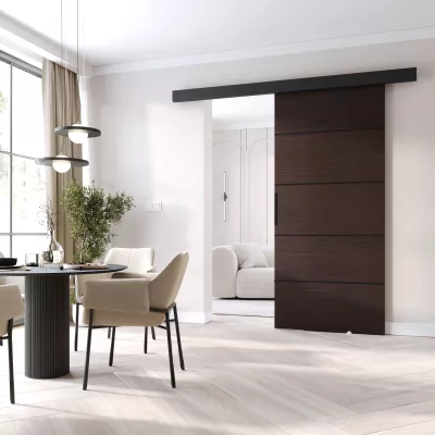 Beltéri faliajtó BARRET 20 - 86 cm, wenge / fekete