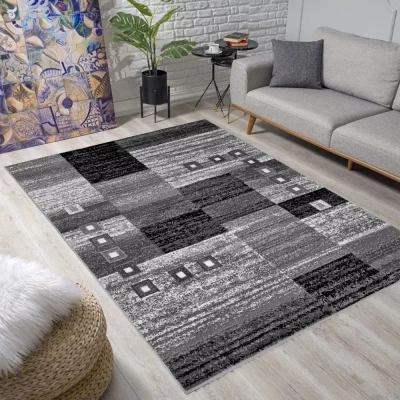Geometrikus szőnyeg 50x90 cm LUKEN - szürke