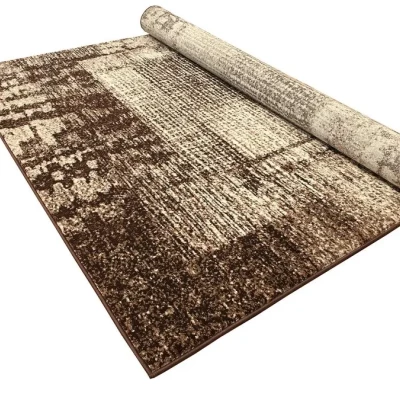 Absztrakt szőnyegdarab 150x300 cm DEMIAN - barna