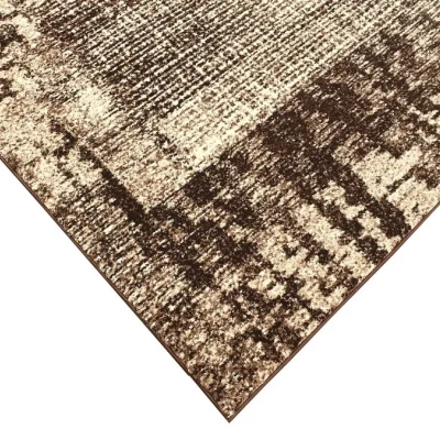 Absztrakt szőnyegdarab 150x300 cm DEMIAN - barna