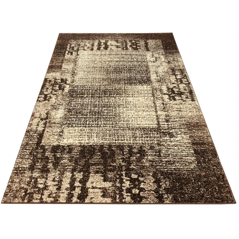 Absztrakt szőnyegdarab 150x300 cm DEMIAN - barna