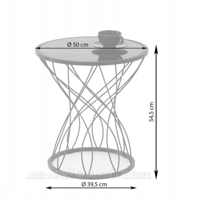 ELIMAR 01 design dohányzóasztal - fekete márvány / arany