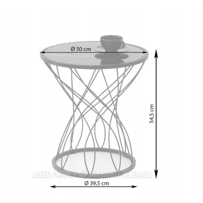 ELIMAR 01 design dohányzóasztal - fekete márvány / arany