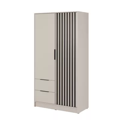 Kétajtós ruhásszekrény MARFA - szélesség 105 cm, kasmír / fekete