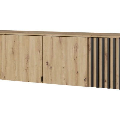 MARFA gardróbbővítmény - szélesség 205 cm, artisan tölgy / fekete