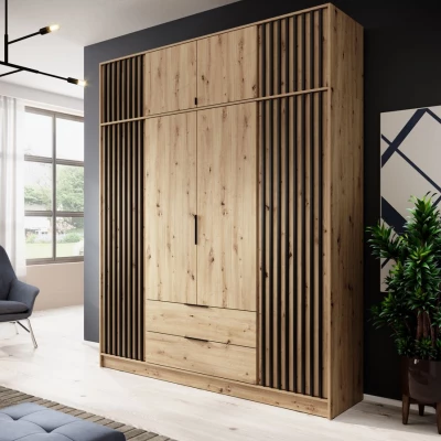MARFA gardróbbővítmény - szélesség 205 cm, grafit / artisan tölgy