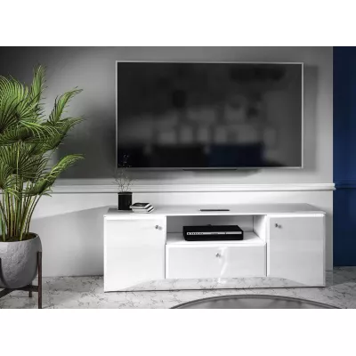 TV-állvány SANTINA - fényes fehér