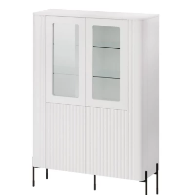 Vitrines szekrény CALERA - fehér
