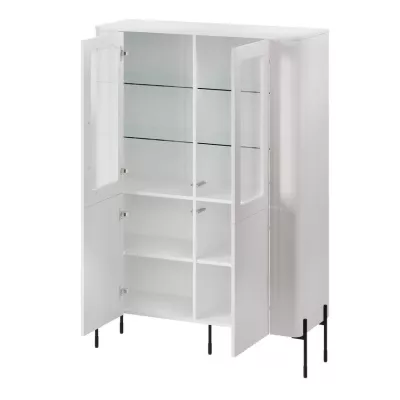 Vitrines szekrény CALERA - fehér