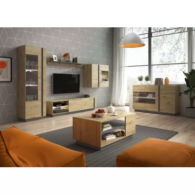TV állvány 187 cm DOTHAN - artisan tölgy / grafit