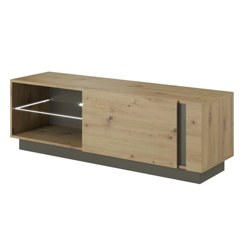 TV állvány 138 cm DOTHAN - artisan tölgy / grafit