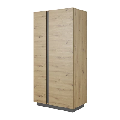 Kétajtós gardróbszekrény 97 cm DOTHAN - artisan tölgy / grafit