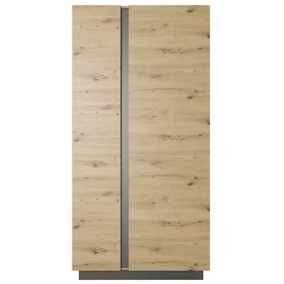 Kétajtós gardróbszekrény 97 cm DOTHAN - artisan tölgy / grafit