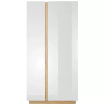 Kétajtós szekrény 97 cm DOTHAN - unokája tölgy / fehér / fényes fehér