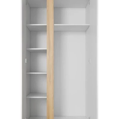 Kétajtós szekrény 97 cm DOTHAN - unokája tölgy / fehér / fényes fehér