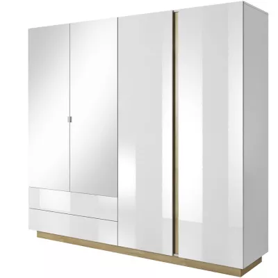 Hálószoba szett ággyal 160x200 DOTHAN - unokája tölgy / fényes fehér / fehér