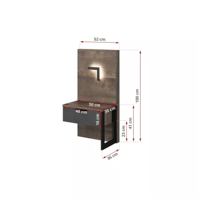 2 db-os éjjeliszekrény szett GORDO - tölgy homok grande / matera + LED világítás INGYEN
