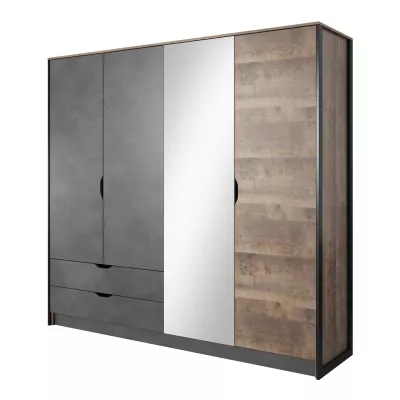 Tükrös ruhásszekrény 220 cm GORDO - tölgy homok grande / matera