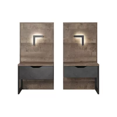 Hálószoba szett ággyal 160x200 GORDO - tölgy homok grande / matera