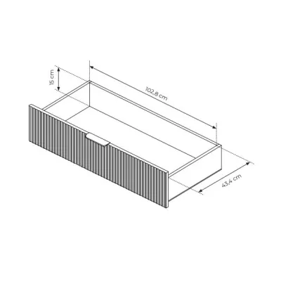 Nagy tükrös gardrób 220 cm BRENT - balti tölgy / fekete