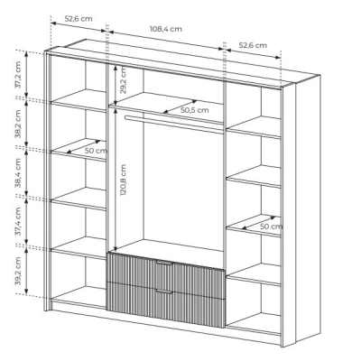 Hálószoba szett ággyal 160x200 BRENT - Balti tölgy / fekete