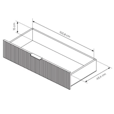 Hálószoba szett ággyal 160x200 BRENT - Balti tölgy / fekete