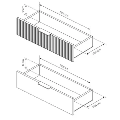 Hálószoba szett ággyal 160x200 BRENT - Balti tölgy / fekete