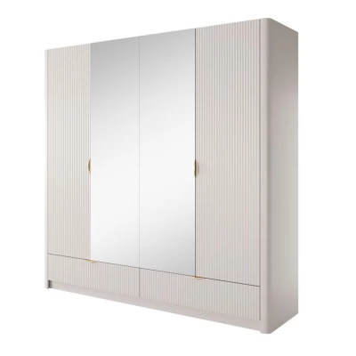 Nagy tükrös gardrób 209 cm MOODY - bézs
