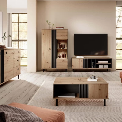 TV állvány 138 cm CHATOM - artisan tölgy / antracit