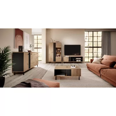 TV állvány 138 cm CHATOM - artisan tölgy / antracit
