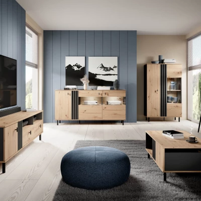 TV állvány 165 cm CHATOM - artisan tölgy / antracit
