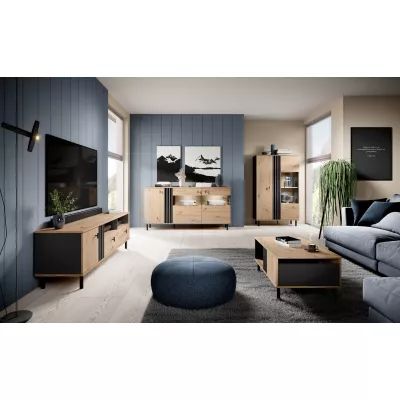TV állvány 165 cm CHATOM - artisan tölgy / antracit