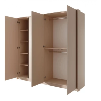 Nagy tükrös gardrób 220 cm SLOCOMB - bézs