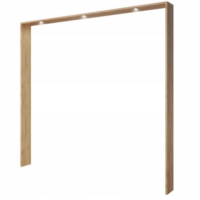 Nagy gardrób 230 cm HELFIN - kraft tölgyfa arany / fehér