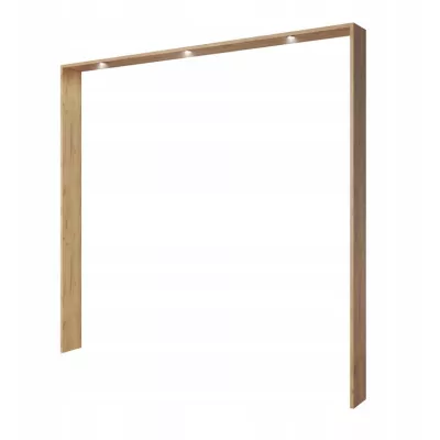 Nagy gardrób 230 cm HELFIN - kraft tölgyfa arany / fehér