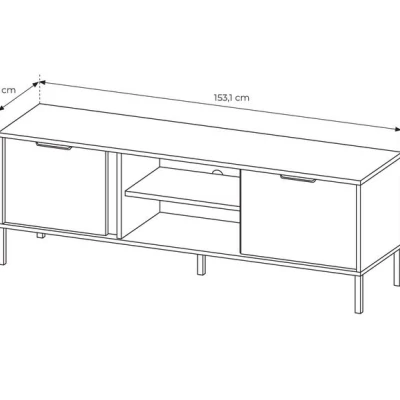 TV állvány 153 cm HARTSELE - antracit
