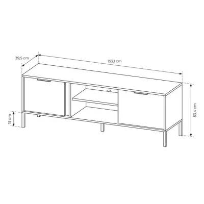 TV állvány 153 cm HARTSELE - antracit